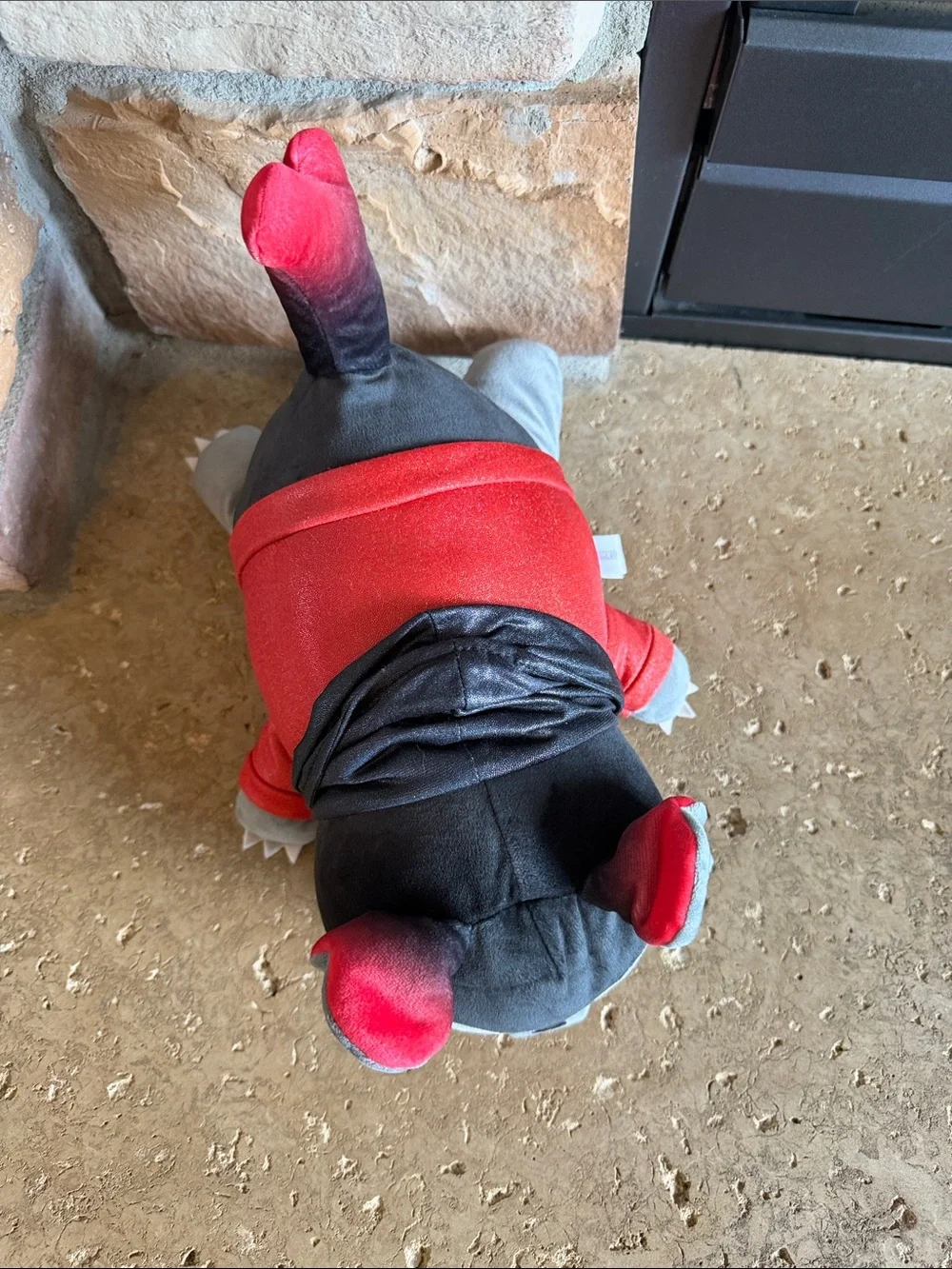 Aphmau MeeMeow WereWolf Plush Animal — Black, Gray & Red Accent